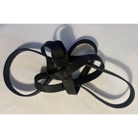 The Row Knotted Leather Belt in Black